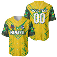 Brazil Football 2024 Baseball Jersey Selecao Bright Yellow - Wonder Print Shop