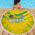 Brazil Football 2024 Beach Blanket Selecao Bright Yellow - Wonder Print Shop