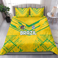 Brazil Football 2024 Bedding Set Selecao Bright Yellow - Wonder Print Shop