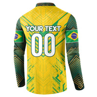 Brazil Football 2024 Button Sweatshirt Selecao Bright Yellow - Wonder Print Shop