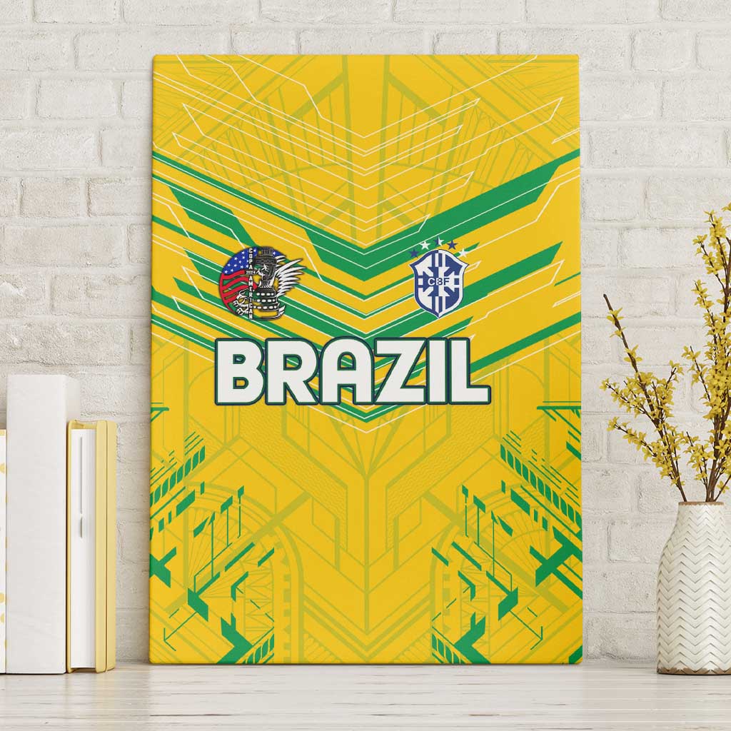 Brazil Football 2024 Canvas Wall Art Selecao Bright Yellow - Wonder Print Shop