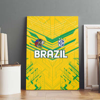 Brazil Football 2024 Canvas Wall Art Selecao Bright Yellow - Wonder Print Shop