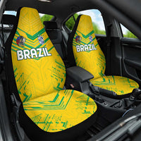 Brazil Football 2024 Car Seat Cover Selecao Bright Yellow - Wonder Print Shop