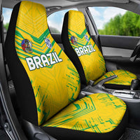 Brazil Football 2024 Car Seat Cover Selecao Bright Yellow - Wonder Print Shop