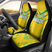 Brazil Football 2024 Car Seat Cover Selecao Bright Yellow - Wonder Print Shop