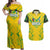 Brazil Football 2024 Couples Matching Off Shoulder Maxi Dress and Hawaiian Shirt Selecao Bright Yellow - Wonder Print Shop