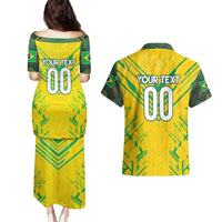 Brazil Football 2024 Couples Matching Puletasi and Hawaiian Shirt Selecao Bright Yellow - Wonder Print Shop