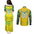 Brazil Football 2024 Couples Matching Puletasi and Long Sleeve Button Shirt Selecao Bright Yellow - Wonder Print Shop
