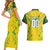 Brazil Football 2024 Couples Matching Short Sleeve Bodycon Dress and Hawaiian Shirt Selecao Bright Yellow - Wonder Print Shop