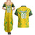 Brazil Football 2024 Couples Matching Summer Maxi Dress and Hawaiian Shirt Selecao Bright Yellow - Wonder Print Shop