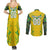 Brazil Football 2024 Couples Matching Summer Maxi Dress and Long Sleeve Button Shirt Selecao Bright Yellow - Wonder Print Shop