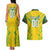 Brazil Football 2024 Couples Matching Tank Maxi Dress and Hawaiian Shirt Selecao Bright Yellow - Wonder Print Shop