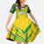 Brazil Football 2024 Family Matching Long Sleeve Bodycon Dress and Hawaiian Shirt Selecao Bright Yellow - Wonder Print Shop