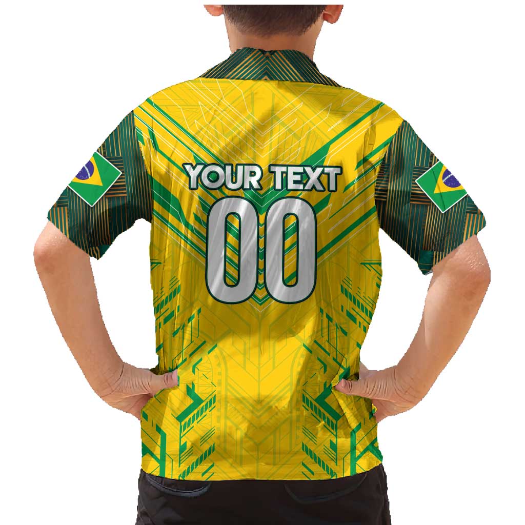 Brazil Football 2024 Family Matching Mermaid Dress and Hawaiian Shirt Selecao Bright Yellow - Wonder Print Shop