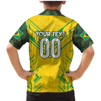 Brazil Football 2024 Family Matching Mermaid Dress and Hawaiian Shirt Selecao Bright Yellow - Wonder Print Shop