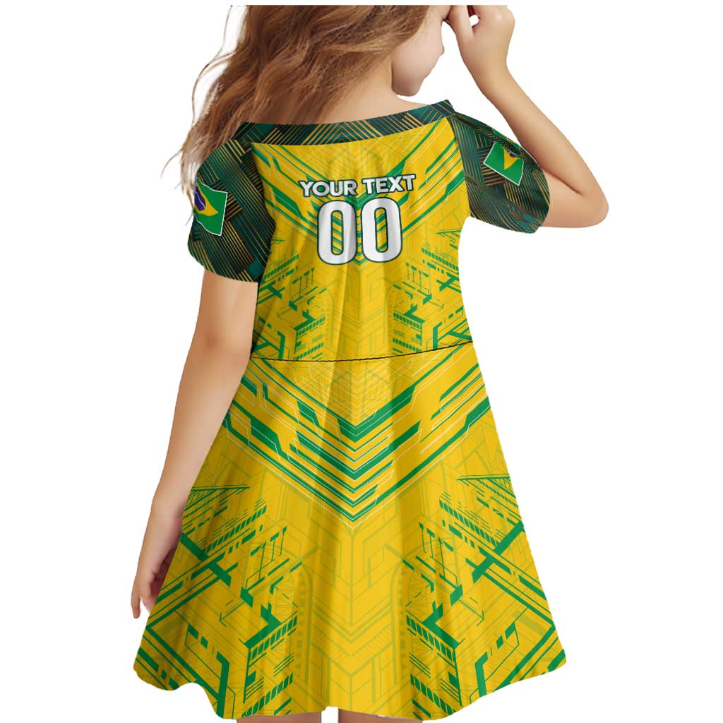 Brazil Football 2024 Family Matching Mermaid Dress and Hawaiian Shirt Selecao Bright Yellow - Wonder Print Shop