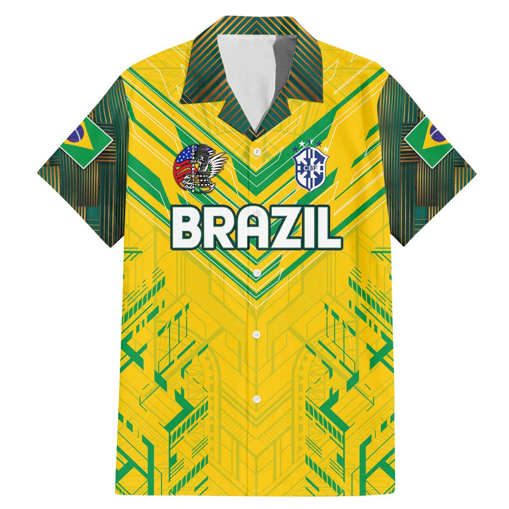 Brazil Football 2024 Family Matching Mermaid Dress and Hawaiian Shirt Selecao Bright Yellow - Wonder Print Shop