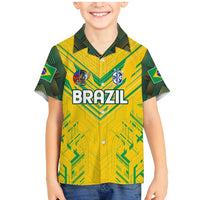 Brazil Football 2024 Family Matching Mermaid Dress and Hawaiian Shirt Selecao Bright Yellow - Wonder Print Shop