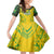 Brazil Football 2024 Family Matching Off The Shoulder Long Sleeve Dress and Hawaiian Shirt Selecao Bright Yellow - Wonder Print Shop