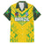 Brazil Football 2024 Family Matching Off The Shoulder Long Sleeve Dress and Hawaiian Shirt Selecao Bright Yellow - Wonder Print Shop