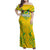 Brazil Football 2024 Family Matching Off Shoulder Maxi Dress and Hawaiian Shirt Selecao Bright Yellow - Wonder Print Shop