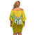 Brazil Football 2024 Family Matching Off Shoulder Short Dress and Hawaiian Shirt Selecao Bright Yellow - Wonder Print Shop