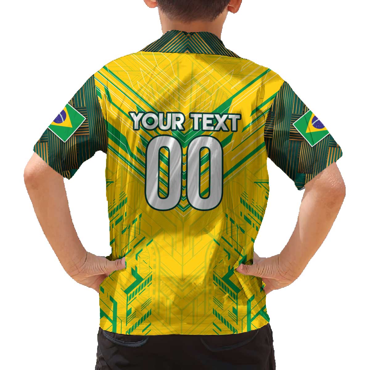 Brazil Football 2024 Family Matching Puletasi and Hawaiian Shirt Selecao Bright Yellow - Wonder Print Shop