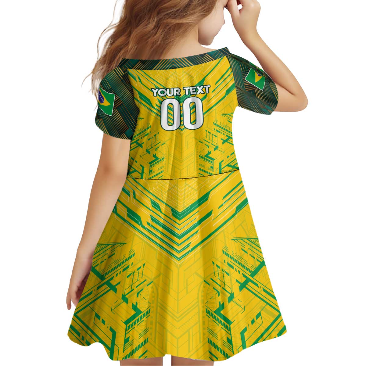 Brazil Football 2024 Family Matching Puletasi and Hawaiian Shirt Selecao Bright Yellow - Wonder Print Shop