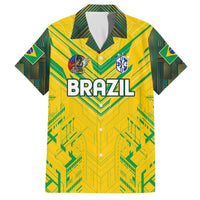 Brazil Football 2024 Family Matching Puletasi and Hawaiian Shirt Selecao Bright Yellow - Wonder Print Shop