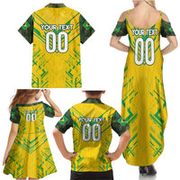 Brazil Football 2024 Family Matching Summer Maxi Dress and Hawaiian Shirt Selecao Bright Yellow - Wonder Print Shop