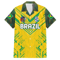 Brazil Football 2024 Family Matching Tank Maxi Dress and Hawaiian Shirt Selecao Bright Yellow - Wonder Print Shop