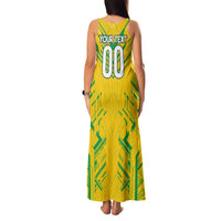 Brazil Football 2024 Family Matching Tank Maxi Dress and Hawaiian Shirt Selecao Bright Yellow - Wonder Print Shop