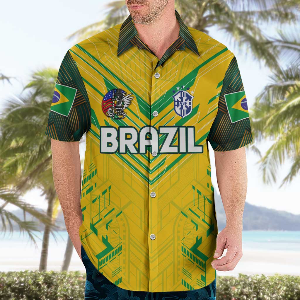 Brazil Football 2024 Hawaiian Shirt Selecao Bright Yellow - Wonder Print Shop