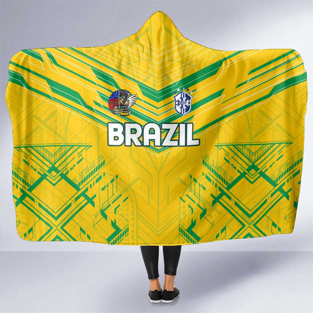 Brazil Football 2024 Hooded Blanket Selecao Bright Yellow