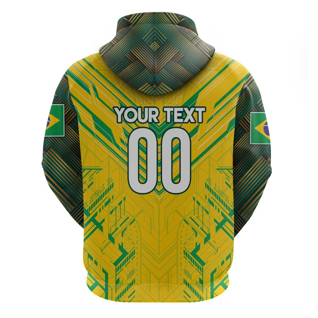 Brazil Football 2024 Hoodie Selecao Bright Yellow - Wonder Print Shop