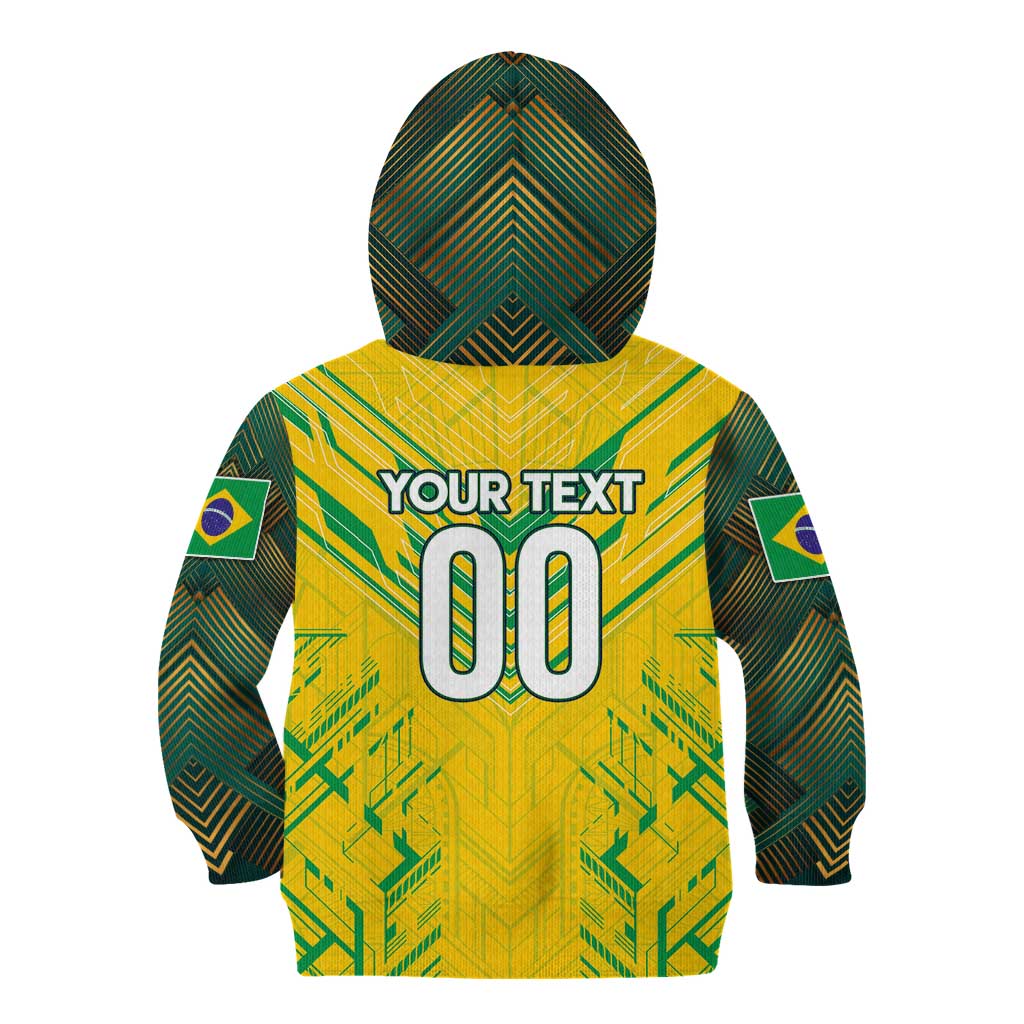 Brazil Football 2024 Kid Hoodie Selecao Bright Yellow - Wonder Print Shop