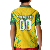 Brazil Football 2024 Kid Polo Shirt Selecao Bright Yellow - Wonder Print Shop