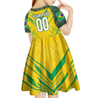 Brazil Football 2024 Kid Short Sleeve Dress Selecao Bright Yellow - Wonder Print Shop