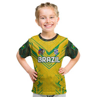 Brazil Football 2024 Kid T Shirt Selecao Bright Yellow - Wonder Print Shop