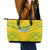 Brazil Football 2024 Leather Tote Bag Selecao Bright Yellow - Wonder Print Shop