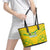 Brazil Football 2024 Leather Tote Bag Selecao Bright Yellow - Wonder Print Shop