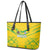 Brazil Football 2024 Leather Tote Bag Selecao Bright Yellow - Wonder Print Shop