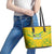 Brazil Football 2024 Leather Tote Bag Selecao Bright Yellow - Wonder Print Shop