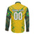 Brazil Football 2024 Long Sleeve Button Shirt Selecao Bright Yellow - Wonder Print Shop