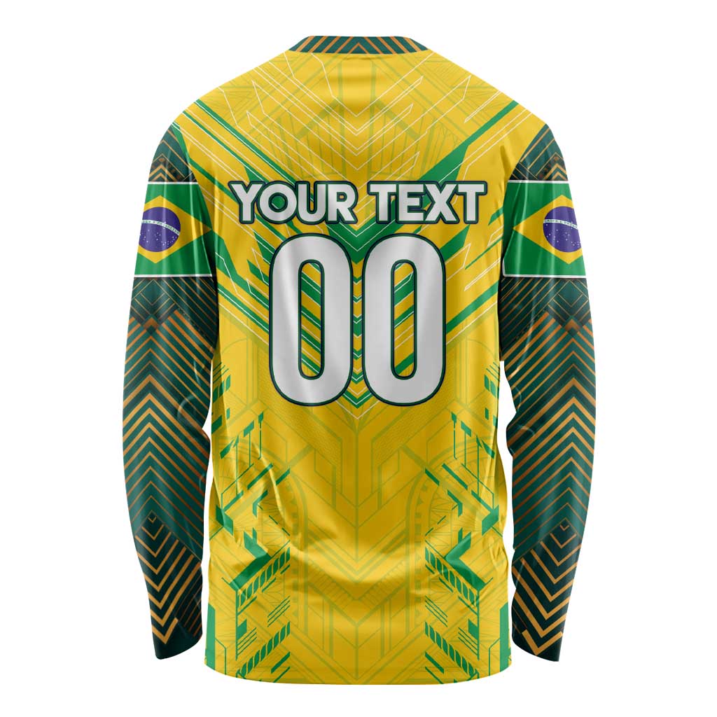 Brazil Football 2024 Long Sleeve Shirt Selecao Bright Yellow - Wonder Print Shop
