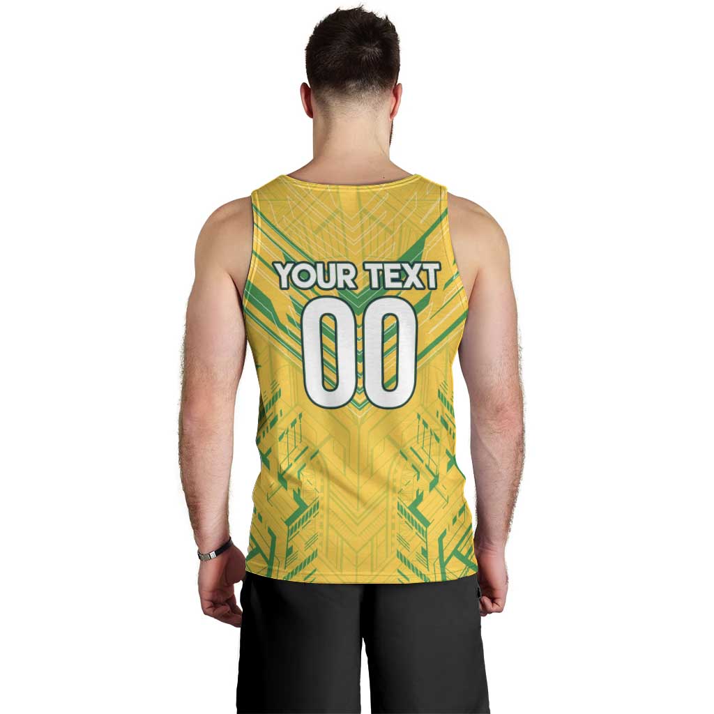 Brazil Football 2024 Men Tank Top Selecao Bright Yellow - Wonder Print Shop