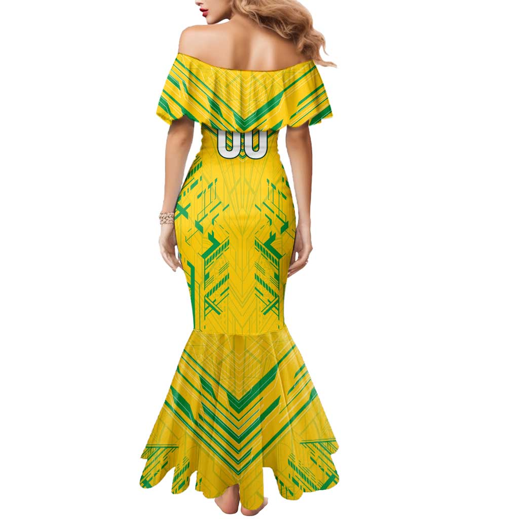 Brazil Football 2024 Mermaid Dress Selecao Bright Yellow - Wonder Print Shop