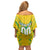Brazil Football 2024 Off Shoulder Short Dress Selecao Bright Yellow - Wonder Print Shop