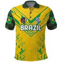 Brazil Football 2024 Polo Shirt Selecao Bright Yellow - Wonder Print Shop