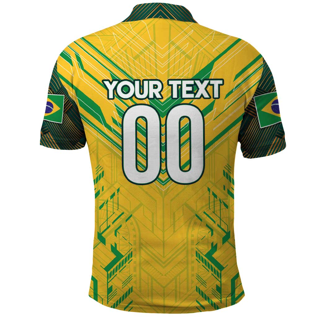 Brazil Football 2024 Polo Shirt Selecao Bright Yellow - Wonder Print Shop